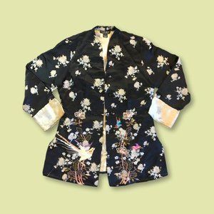 Citron Classic Silk Blend Kimono, L